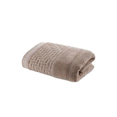 Toalha de Rosto Super Soft Geométrico 50cmx70cm Algodão e Poliéster Bege Corttex