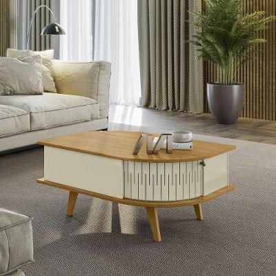 Mesa de Centro Marion G97 Retangular Mdp 60cm Cumaru-opala Gran Belo