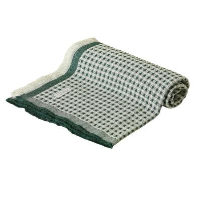 Manta Decorativa Formah Piquet 100% Algodão para Sofá e Cama Verde LM Peter