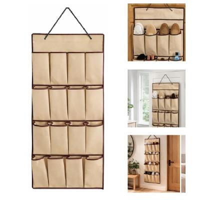 Sapateira Vertical de Porta Ou Parede 16 Divisórias em Tnt Reforçado para Organização de Calçados