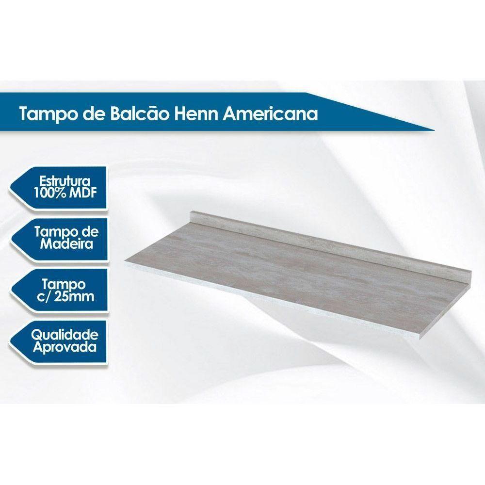 Módulo Cozinha Henn Americana Tampo p/ Balcão  120cm Calcare - 3