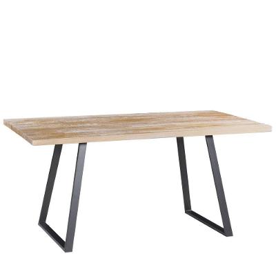 Mesa de Jantar Ogleary 6 Lugares Retangular 190cm Grafite Driftwood Gran Belo