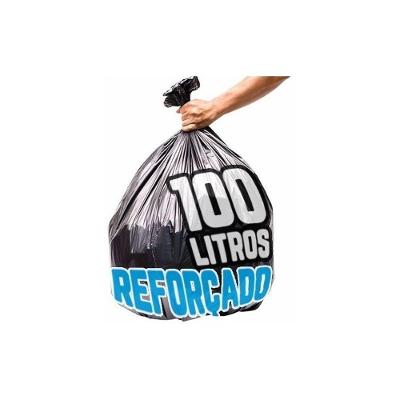 Saco de Lixo Super Reforçado 15 Micras 100L Pacote 5kg Preto Baluarte