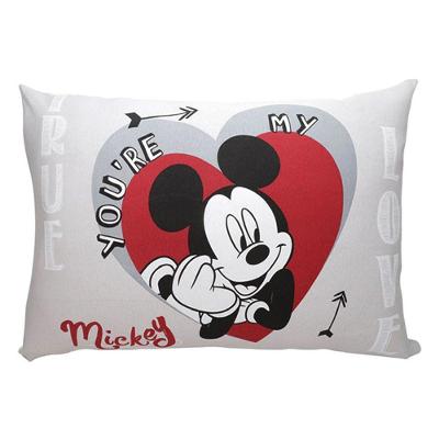 Fronha Avulsa Mickey Lovers Malha 100% Algodão 48cmx68cm Branco Portallar