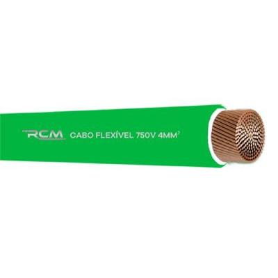 Fio Cabo Flexível 750V 4mm Verde para Instalação Elétrica Segura RCM Cabos Elétricos