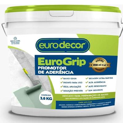 Promotor de Aderência Eurogrip 04.01.03.0001 para Revestimentos Verde Limão 3,6kg Eurodecor