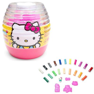 Massinha de Modelar Boneca Surpresa Hello Kitty com Pote 300g e Moldes Leo & Leo