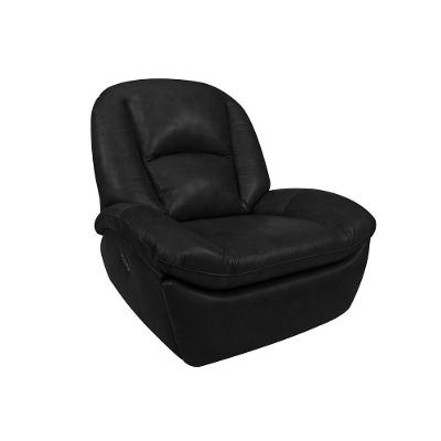 Poltrona Reclinável Carrie G40 Manual Giratória Couro Preto Manchado Gran Belo