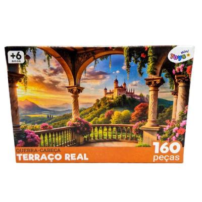 Quebra Cabeça Infantil Terraço Real 6381 160 Peças Educativo Papel Cartão Mini Toys