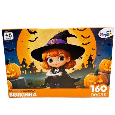 Quebra Cabeça Infantil Bruxinha 160 Peças 6379 Educativo em Papel Cartão Mini Toys