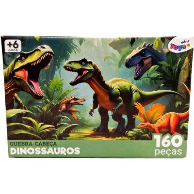 Quebra Cabeça Infantil Dinossauros 160 Peças 6375 Educativo Mini Toys