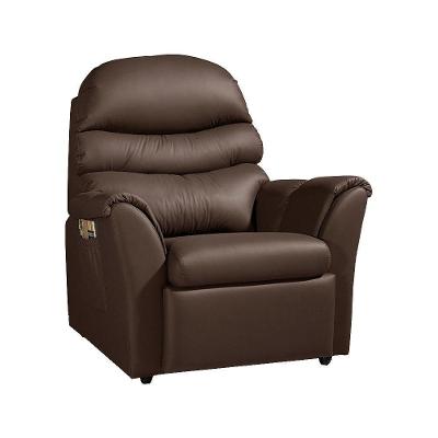 Poltrona do Papai Santorini G37 Reclinável Pu Sintético Confortável Marrom Gran Belo