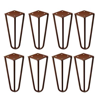 Kit 8 Pés Hairpin Legs G41 Metal 15cm Bronze para Móveis Gran Belo