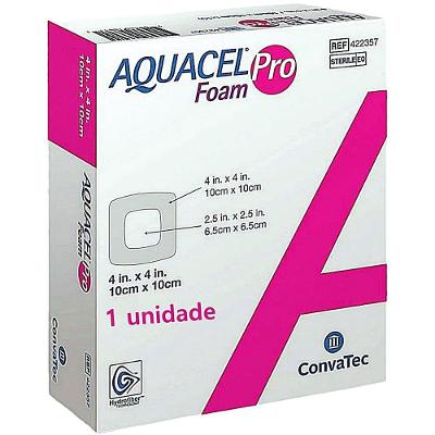 Curativo Adesivo de Espuma Convatec Aquacel Foam Pro 422357 para Feridas Estéril 10x10cm