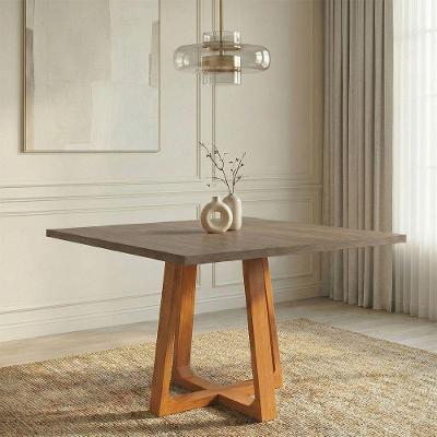 Mesa de Jantar Isabela 4 Lugares Retangular Tampo Freijó 120cm Cerejeira Ideal Decor