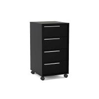 Multiuso Escritório Maia c/ 4 Gavetas e Rodízios Preto - Politorno - 1