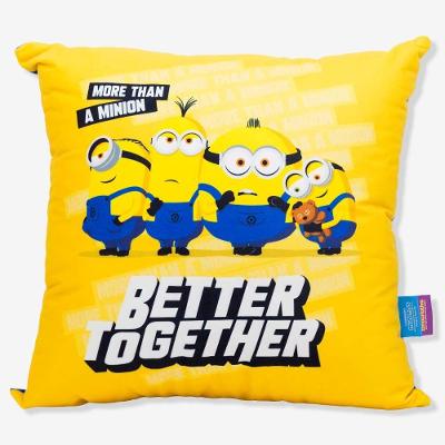 Almofada 40x40 Better Minions Decorativa Toque Aveludado Amarelo Yellow Minions