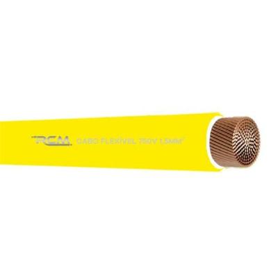 Fio Cabo Flexível 750V 1,5mm Amarelo para Instalações RCM Cabos Elétricos
