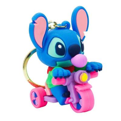 Chaveiro Disney Stitch Bicicleta em Pvc e Metal 6,5cm Produto Licenciado Oficial