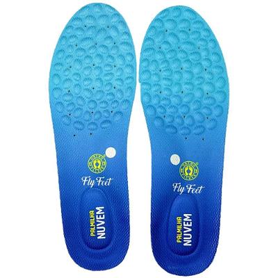Palmilha Ortopédica Ortho Pauher Fly Feet Nuvem Azul com Tecnologia Pu Soft Cloud 37-38