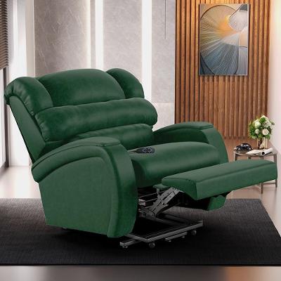 Poltrona Reclinável Elétrica Kylie G23 com Elevação Lift Pu Verde Musgo Gran Belo