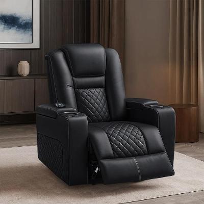 Poltrona Papai Elétrica Reclinável Chicago com Aquecimento Massagem Entrada USB-C Pu Gran Belo