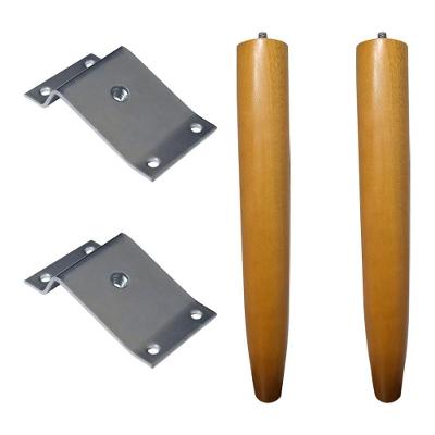 Pé Palito com Chapinha de Fixação G75 - G59 Madeira e Aço 4cm Mel Gran Belo