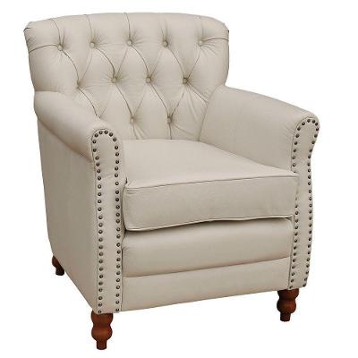 Poltrona Níger G58 Sala de Estar Couro Off White com Espuma D-26 Gran Belo