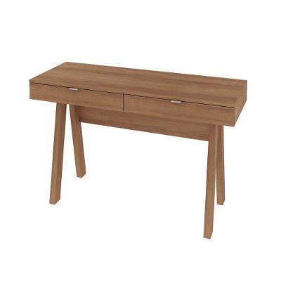 Mesa Escrivaninha para Escritório ME4128 2 Gavetas MDP 120cm Amêndoa Gran Belo