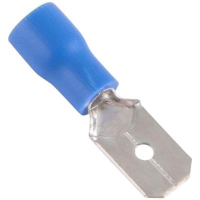 Terminais de Conexão Fast Macho 2,5mm2 X 6,35mm Azul em Cobre Estanhado e Nylon Tramontina