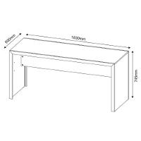 Mesa Secretária Escritório ME4109 Nogal - Tecno Mobili - 3