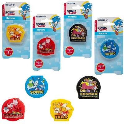 Borracha Escolar Leo & Leo Sonic The Hedgehog Blister 1 Unidade Personagens Sortidos