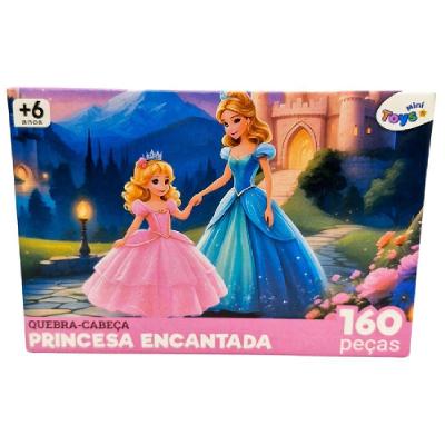 Quebra-Cabeça Infantil 6373 Princesa Encantada 160 Peças Mini Toys
