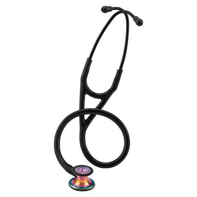 Estetoscópio Rainbow Littmann Cardiology IV 6165 Preto com Rainbow para Profissionais de Saúde