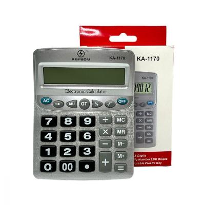 Calculadora Eletrônica de Mesa Kapbom Ka-1170 Tela Lcd Digital Visor 12 Dígitos