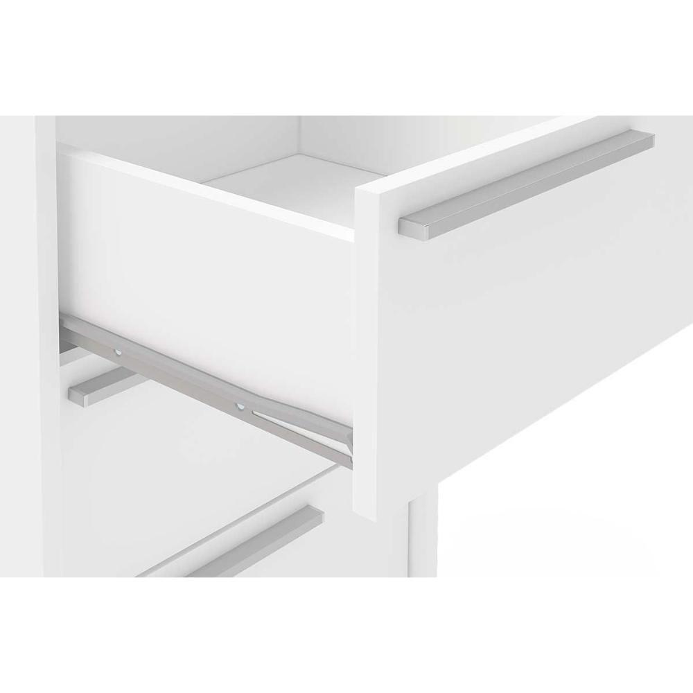 Multiuso Escritório Maia c/ 4 Gavetas e Rodízios Branco - Politorno - 2