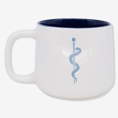 Caneca Office Profissões Medicina 500ml em Cerâmica com Estampa para Trabalho Branco Zonacriativa