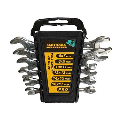 Jogo de Chaves Fixas 6 Peças 6x7mm a 16x17mm em Aço Carbono com Acabamento Cromado Startools