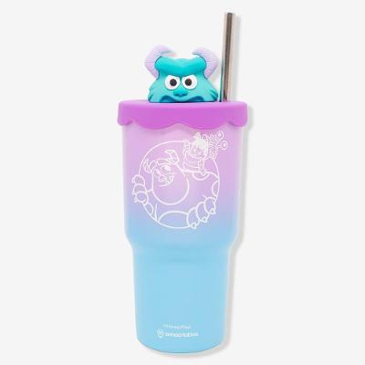 Copo Térmico Sullivan Monstros Sa Disney 600ML Aço Inoxidável com Tampa e Canudo Removível Topper