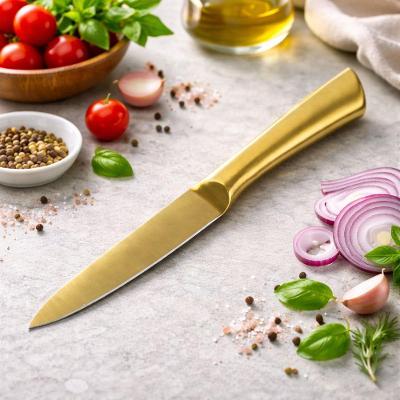 Faca para Legumes Premium Inox Lâmina Afiada para Cozinha Dourado Mimo Style