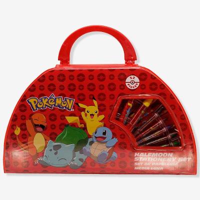 Kit Papelaria Infantil Pokemon Maleta com 52 Peças para Escola