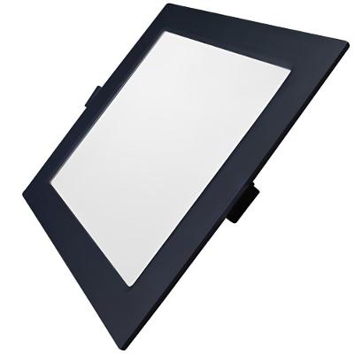 Painel LED de Embutir Quadrado Super Eco 24W 6500K Bivolt Preto 02892 Ourolux