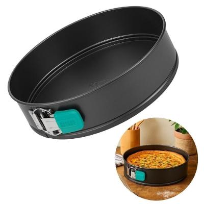 Forma para Bolo e Torta BS10219 Antiaderente Fundo Removível Aço Carbono Preto Baker's Secret