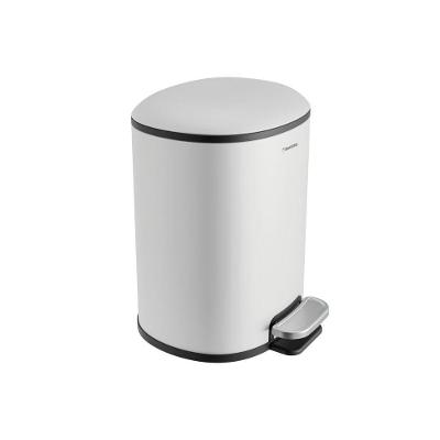 Lixeira com Pedal Napoli 5L Aço Inox White com Balde Interno Removível Tramontina