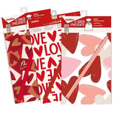 Saco de Presente Romantica 35x54cm Kit 1 Unidade Colorido Cromus