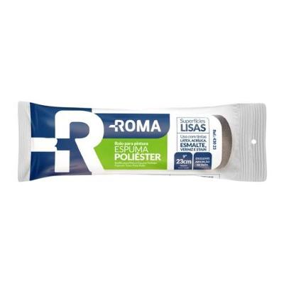 Rolo de Espuma 23cm Poliéster Cinza sem Cabo para Pintura Roma