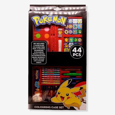 Kit Papelaria Infantil Pokemon Maleta 44 Peças para Estudo e Lazer Vermelho