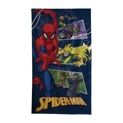 Toalha de Banho Infantil Aveludada Spiderman 70cmx1,30m 100% Algodão Azul Döhler