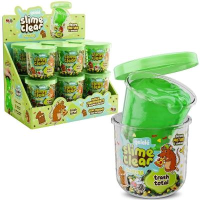 Slime Clear Charms Trash Total Transparente Textura Crunchy 122g Gelelé