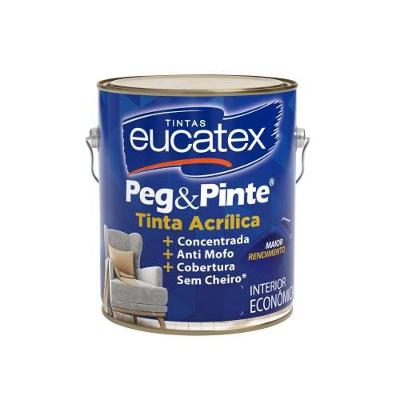 Tinta Acrílica Econômica Peg e Pinte Azul Ilheus 3,6L para Ambientes Internos e Externos Eucatex